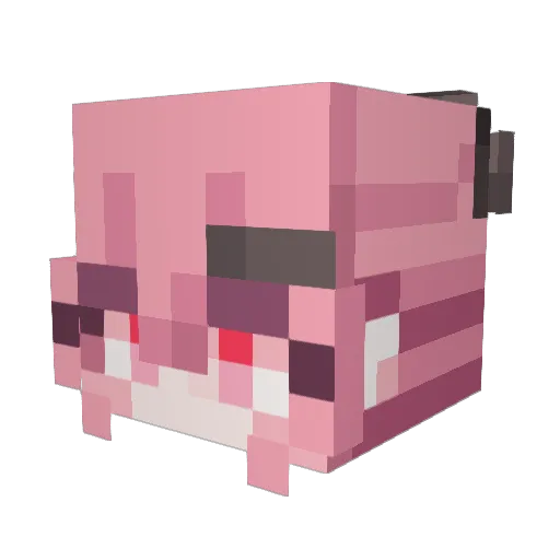 tinyhito Minecraft avatar head, 3D render