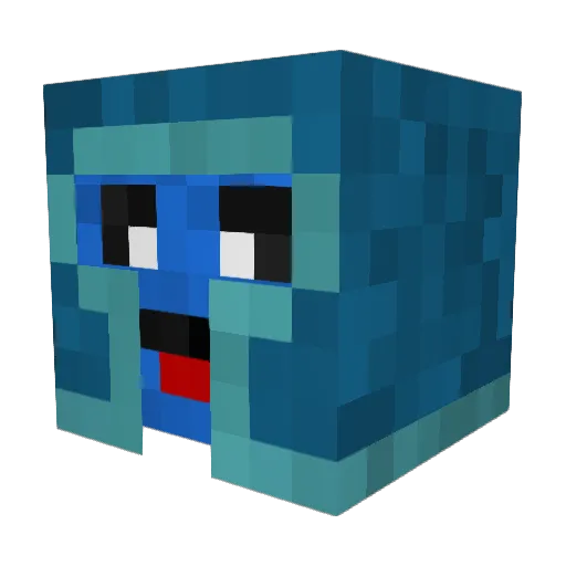 tinyiceberg Minecraft avatar head, 3D render