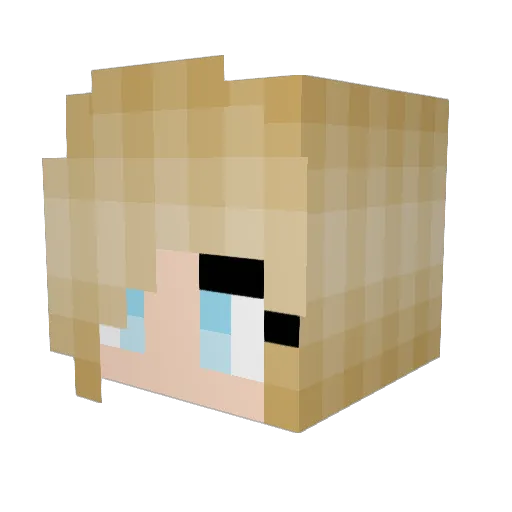 tinymk Minecraft avatar head, 3D render