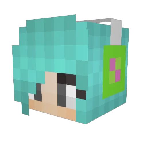 tinyrae123 Minecraft avatar head, 3D render