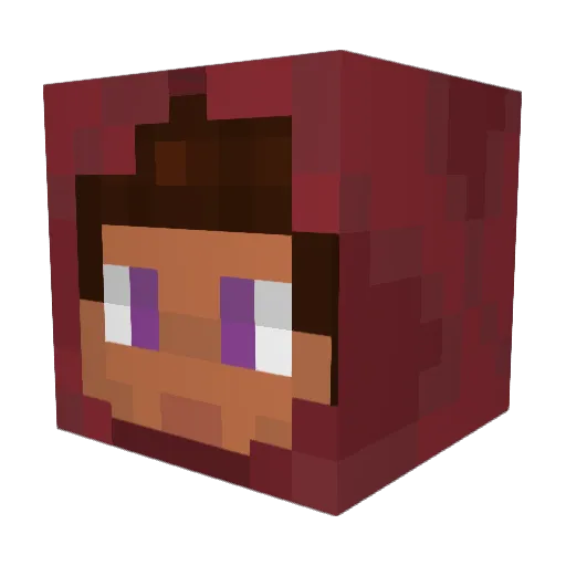 tinysims Minecraft avatar head, 3D render