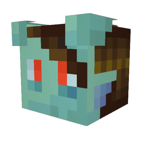 tinysoda Minecraft avatar head, 3D render