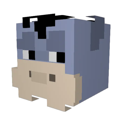 tinyturtlee Minecraft avatar head, 3D render