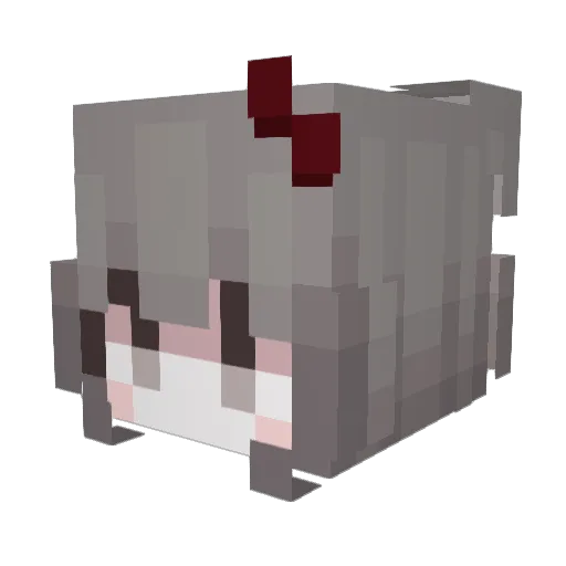 tinyykina Minecraft avatar head, 3D render