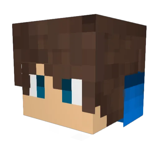 tioKioto Minecraft avatar head, 3D render
