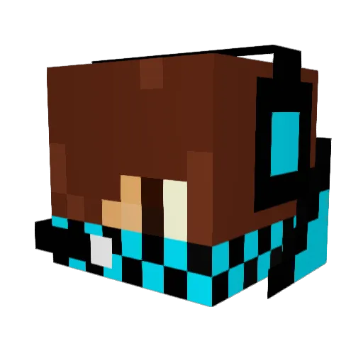 tiotao Minecraft avatar head, 3D render