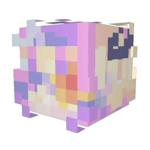 tip64 Minecraft avatar head, 3D render