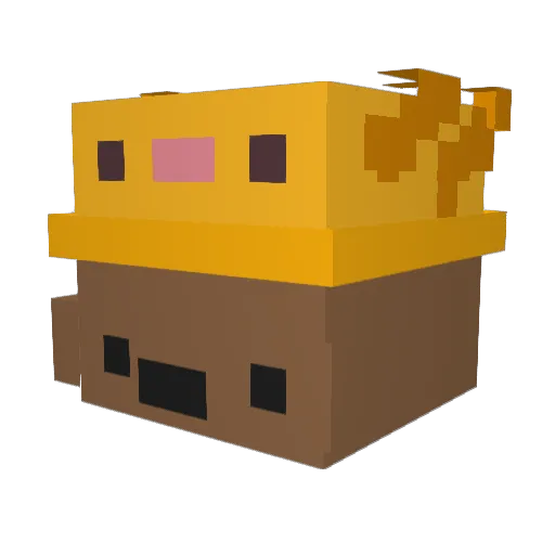 tiphainea Minecraft avatar head, 3D render