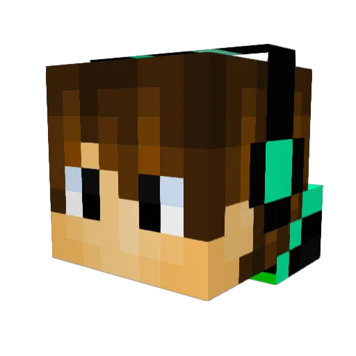 tipoute50 Minecraft avatar head, 3D render
