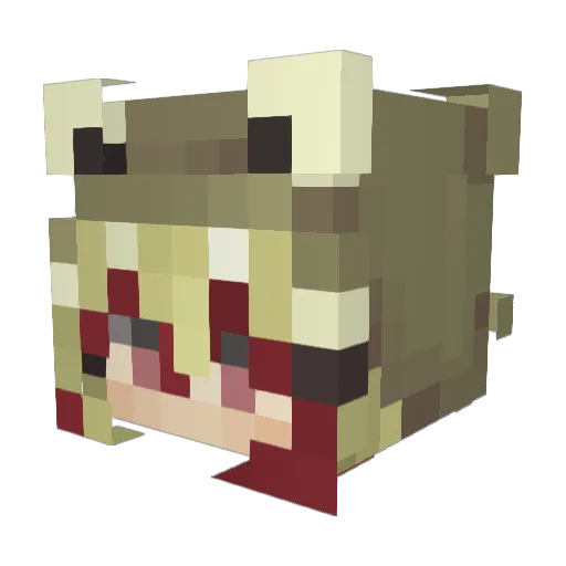 tippytum Minecraft avatar head, 3D render