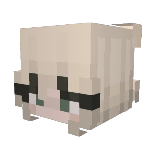 tips3y Minecraft avatar head, 3D render