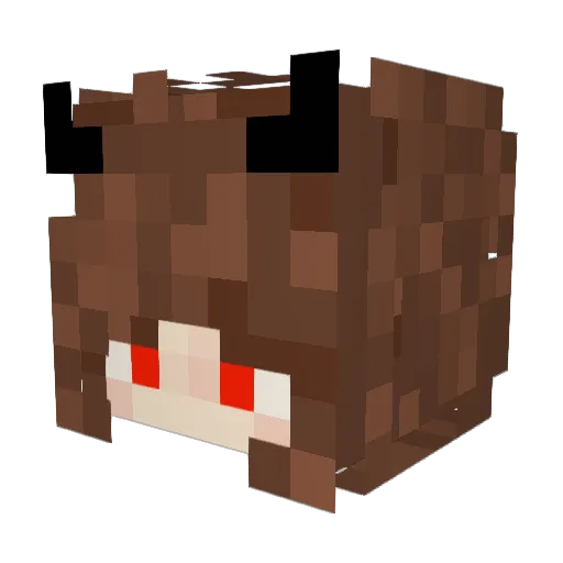 tipsyBiologist Minecraft avatar head, 3D render