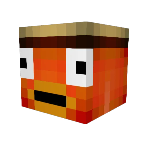 tipszyy Minecraft avatar head, 3D render