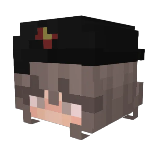 tiramiisu_ Minecraft avatar head, 3D render