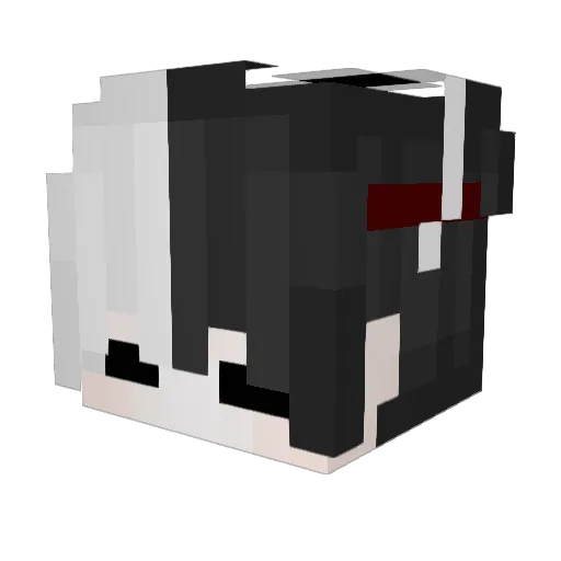 tiratam Minecraft avatar head, 3D render