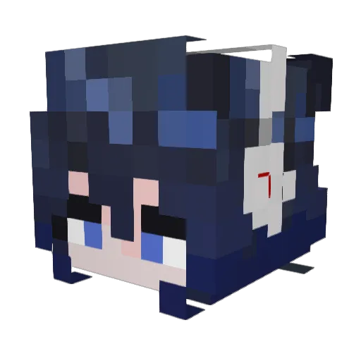 tirdenty Minecraft avatar head, 3D render