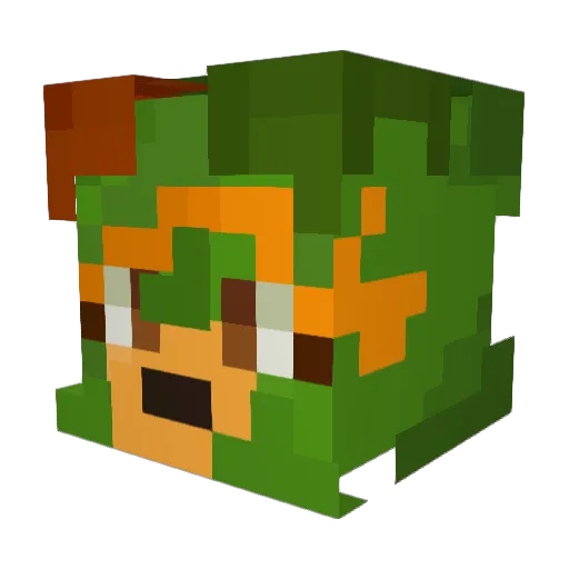 tiredgrapes Minecraft avatar head, 3D render