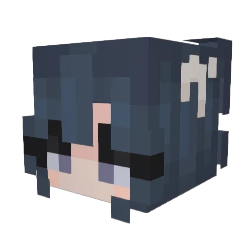 tiredspace Minecraft avatar head, 3D render