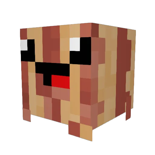 tirii Minecraft avatar head, 3D render