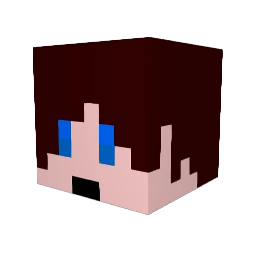 tiriwan Minecraft avatar head, 3D render