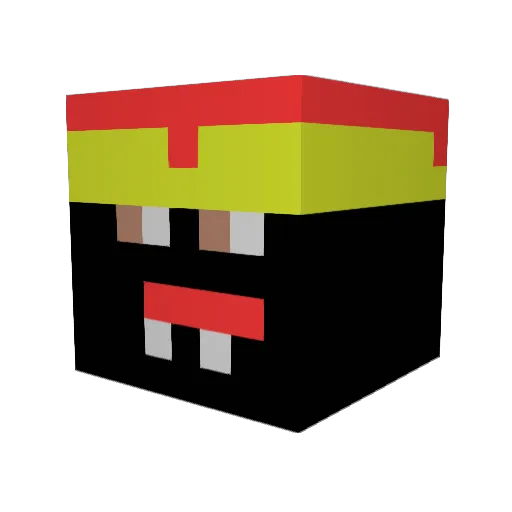 tirnup Minecraft avatar head, 3D render