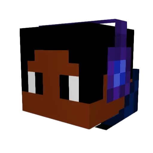 tironetnt Minecraft avatar head, 3D render