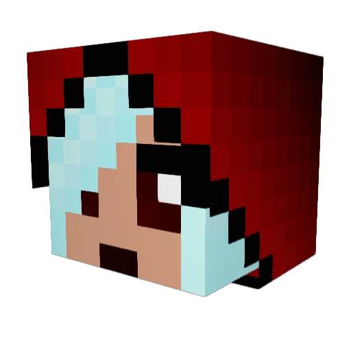 tirpant Minecraft avatar head, 3D render