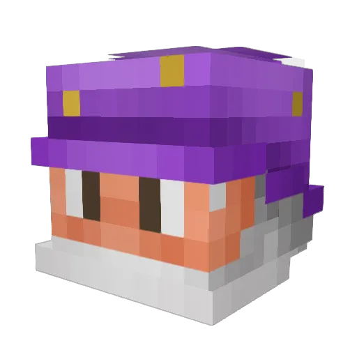 tiruteE Minecraft avatar head, 3D render