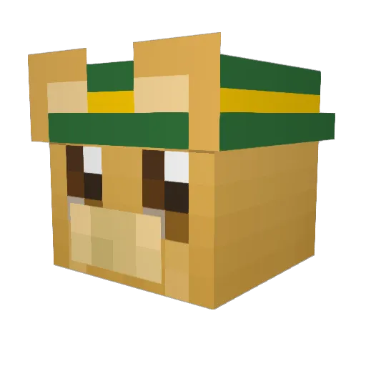 tiruto03 Minecraft avatar head, 3D render