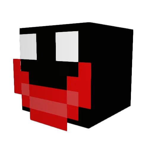 tiruune Minecraft avatar head, 3D render