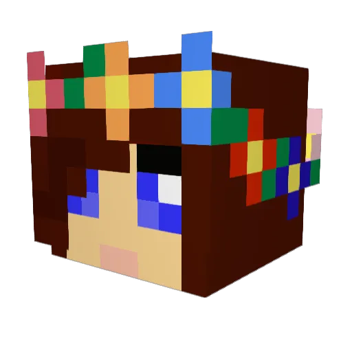 tirya Minecraft avatar head, 3D render
