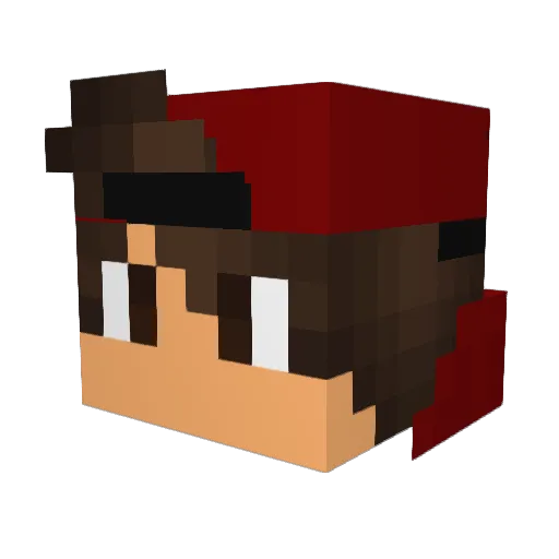tisdudu Minecraft avatar head, 3D render