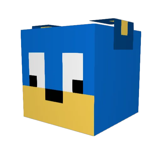 tish_u Minecraft avatar head, 3D render