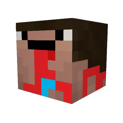 tishytonka Minecraft avatar head, 3D render