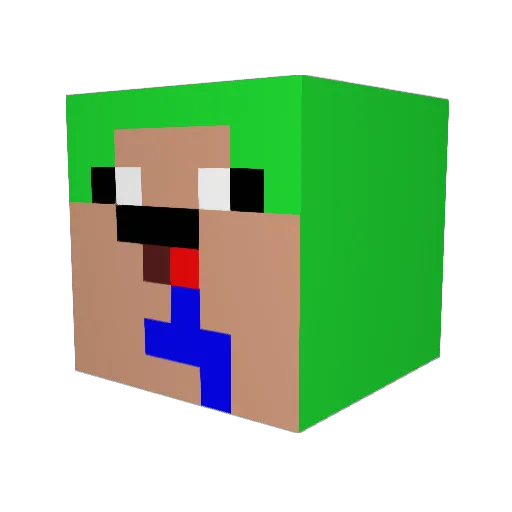 tislort Minecraft avatar head, 3D render