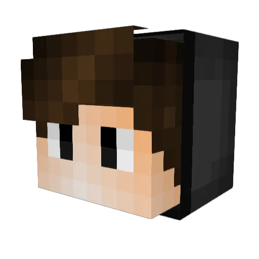tissu Minecraft avatar head, 3D render