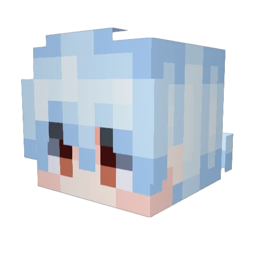 titaniki Minecraft avatar head, 3D render