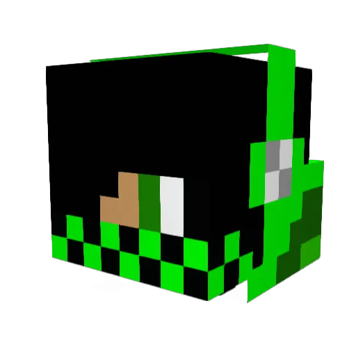 titanium_creeper Minecraft avatar head, 3D render
