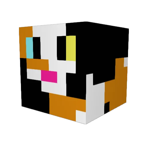 titchat999 Minecraft avatar head, 3D render