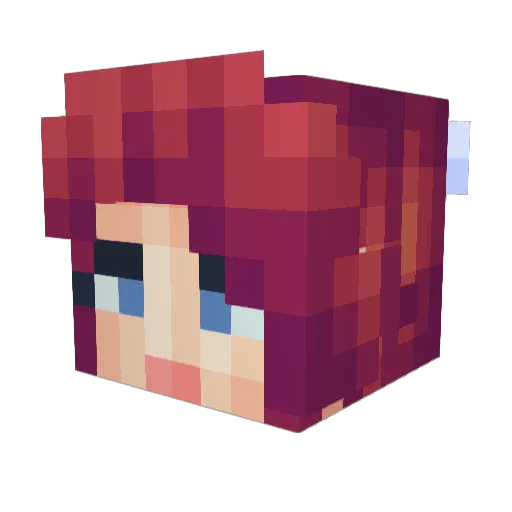 titeyouki Minecraft avatar head, 3D render