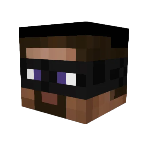 titi Minecraft avatar head, 3D render