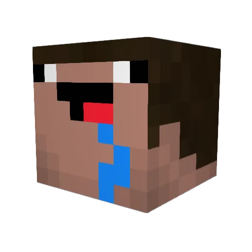 titiBi Minecraft avatar head, 3D render