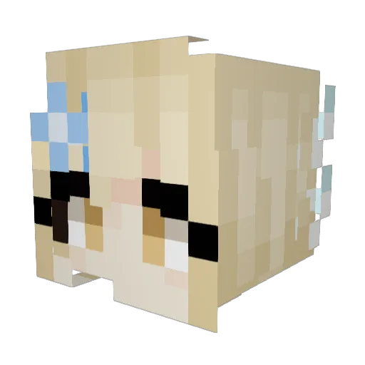 titiflan Minecraft avatar head, 3D render