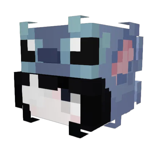 titiny_ Minecraft avatar head, 3D render