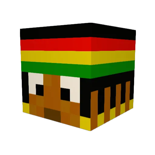 tititetedefeu Minecraft avatar head, 3D render