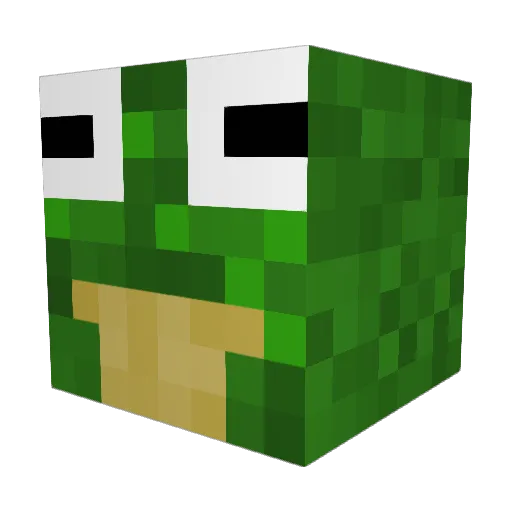 titlepage Minecraft avatar head, 3D render