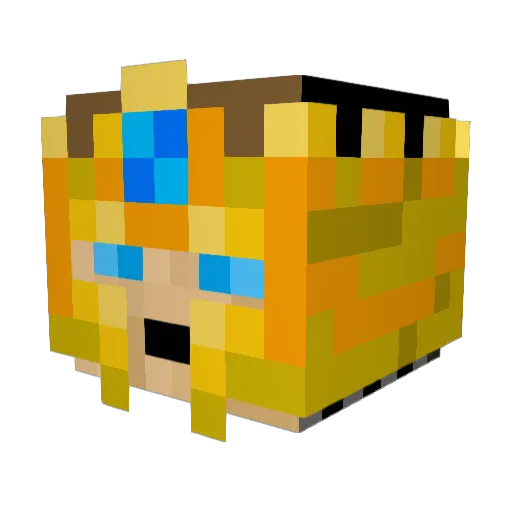 titmas10 Minecraft avatar head, 3D render
