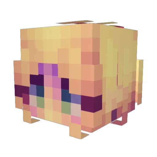 tityanya Minecraft avatar head, 3D render