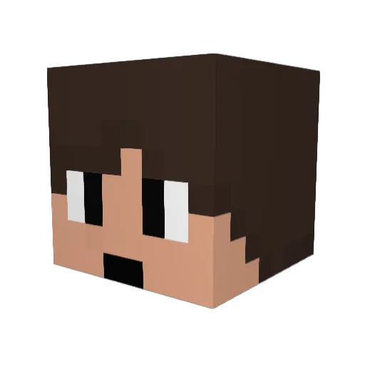 tiuka11 Minecraft avatar head, 3D render
