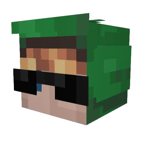 tiulenchezh Minecraft avatar head, 3D render